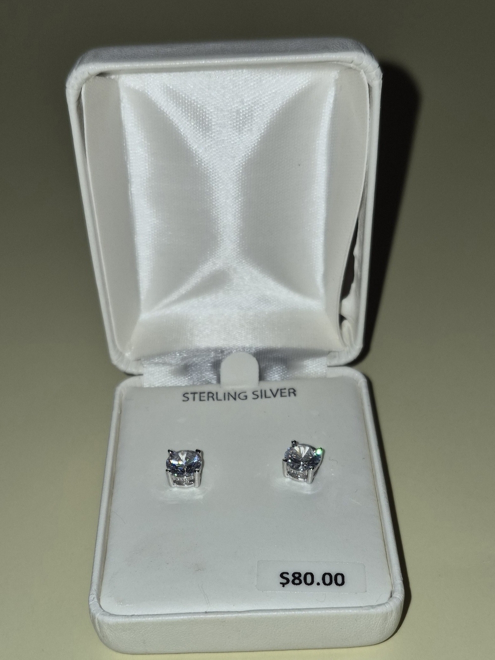 Sterling Silver Cubic Stud Earrings